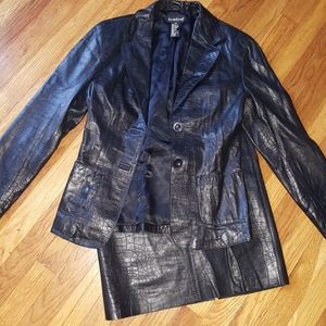 Vintage Bebe leather skirt set
